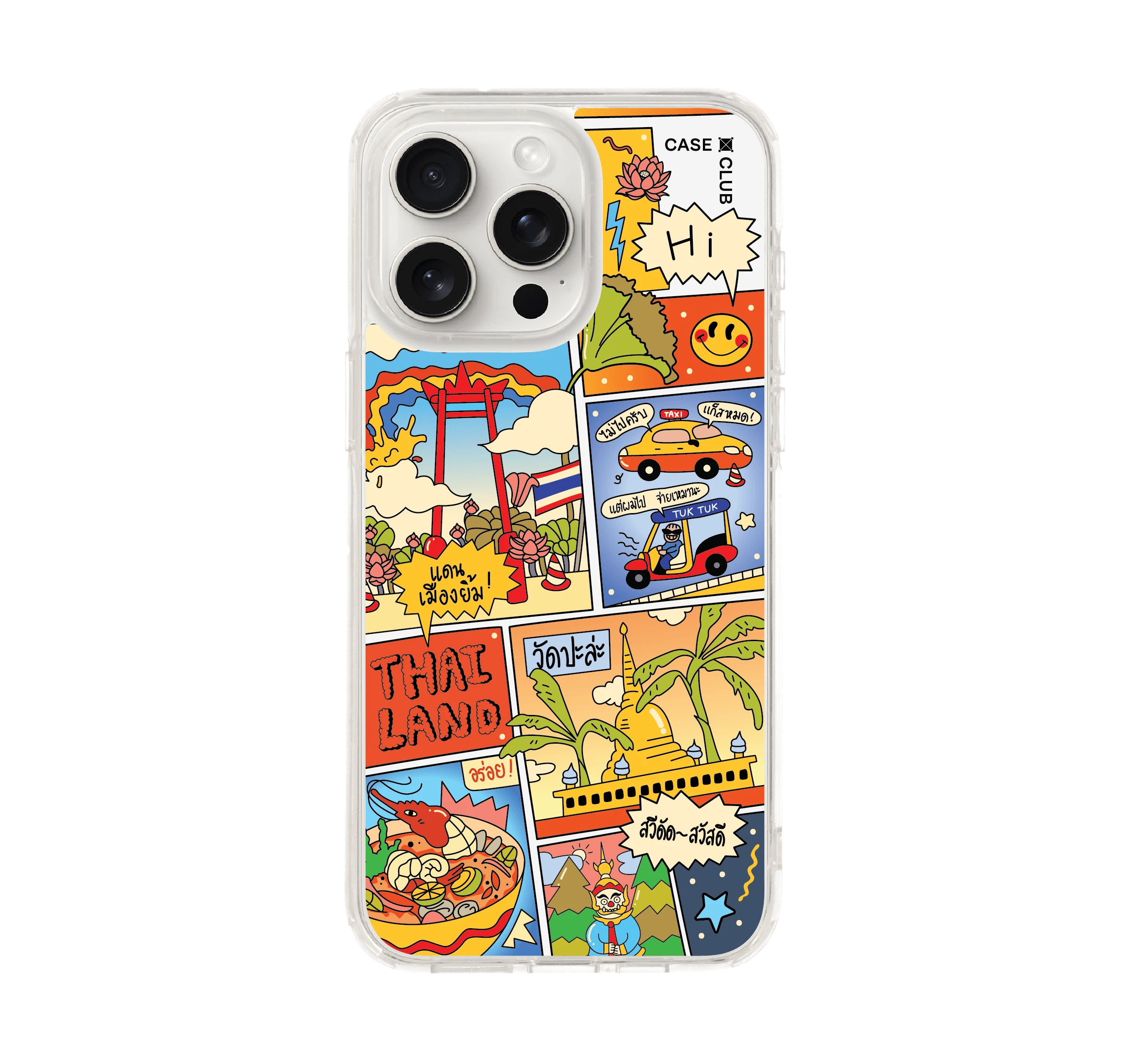 iphone 15 pro max clear case thai comic